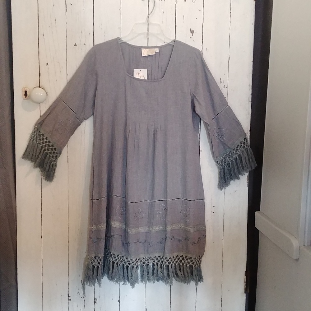 SOLD OUT Paper Lace Fringe Tunic/Dress